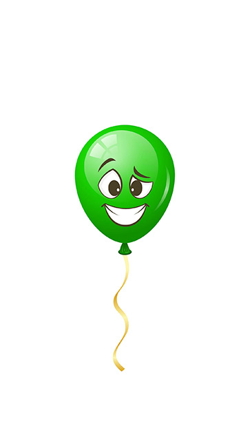 Happy Green Balloon
