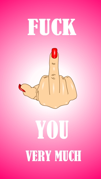 Girl's Middle Finger